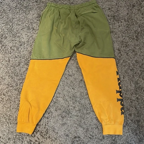 Kappa Men's Olive and Mustard Joggers - Picture 7 of 8